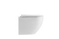 Væghængt toilet rund - hvidt